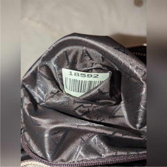 EUC Furla Canvas and  Pebble Leather Shoulder Bag Cream Brown Crossbody Bag - Picture 9 of 11